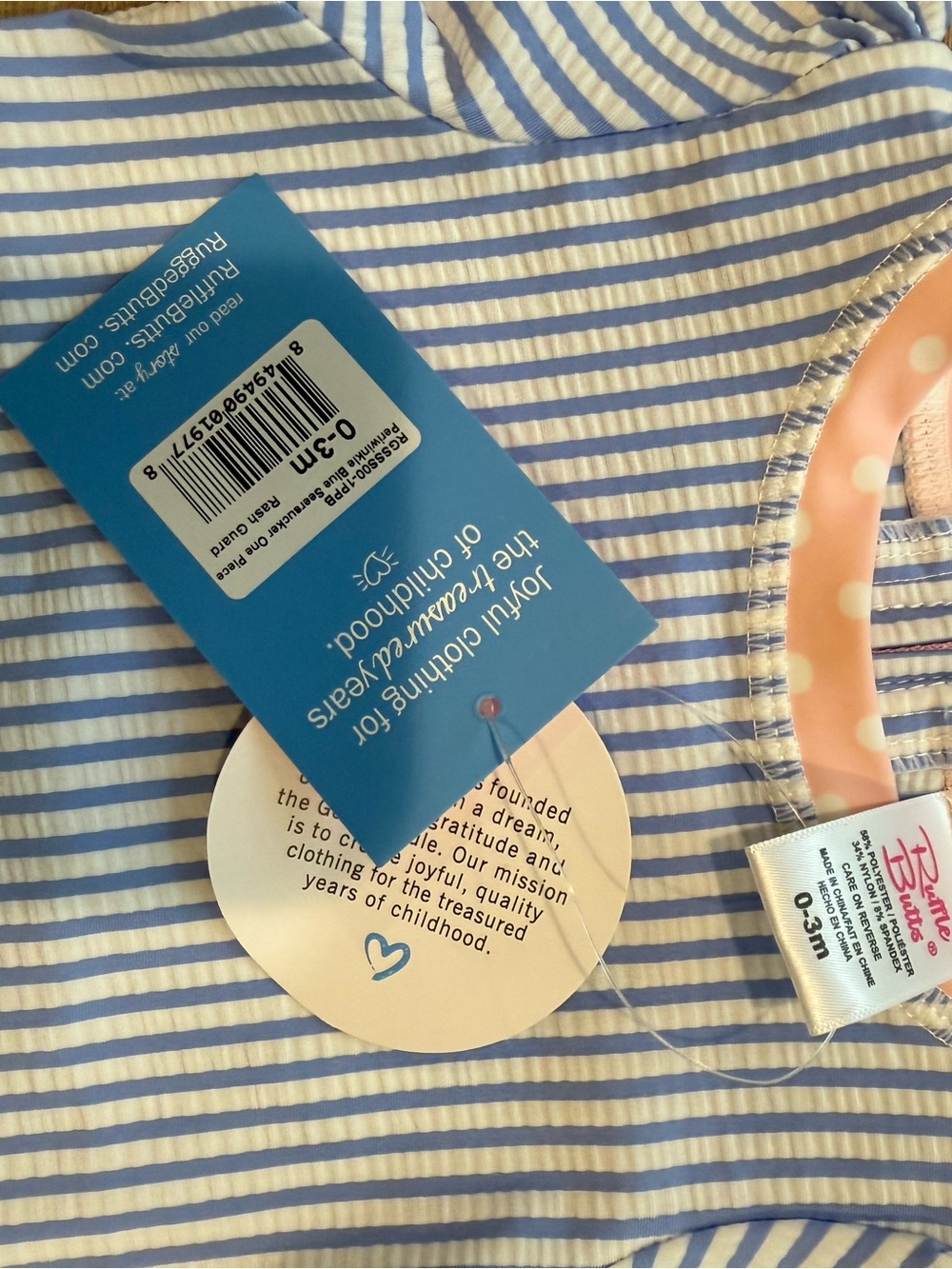 NWT Ruggedbutts Rufflebutt 0-3m Girl’s Bathing Suit - Picture 7 of 9
